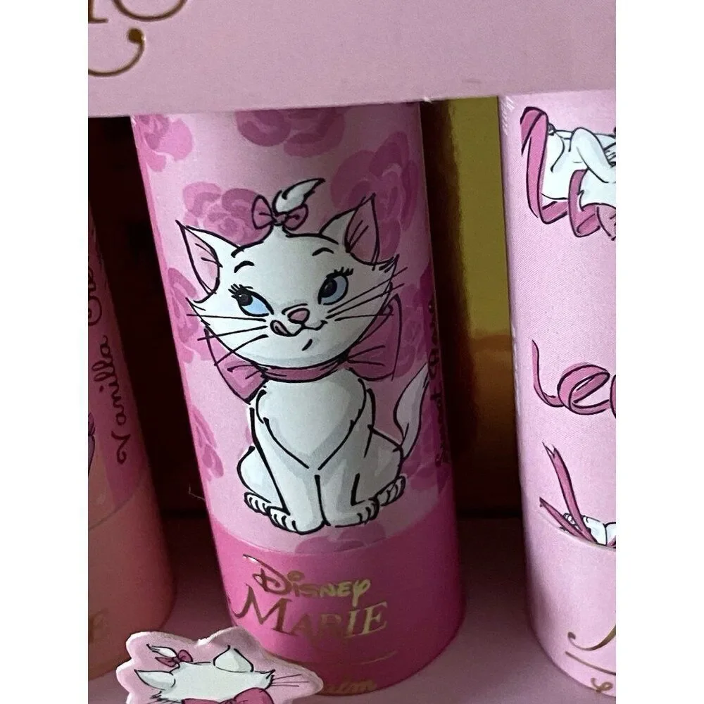 Set Of 4 Disney THE ARISTOCATS MARIE Lip Balm Set‎ Berry Flavored Pink NEW